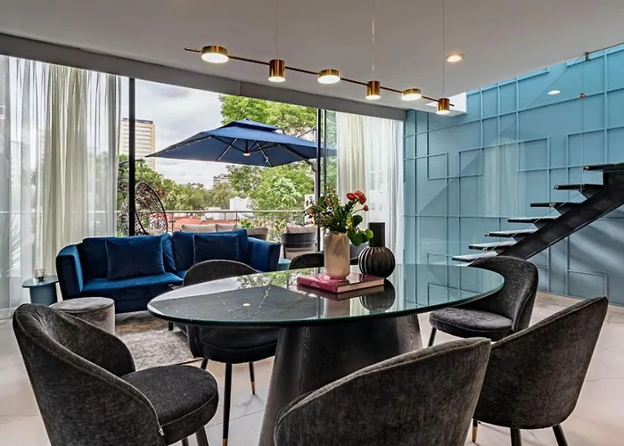 Apartment Two-in-one Group Haven With Terrace, Wifi & Comfort Mexico City